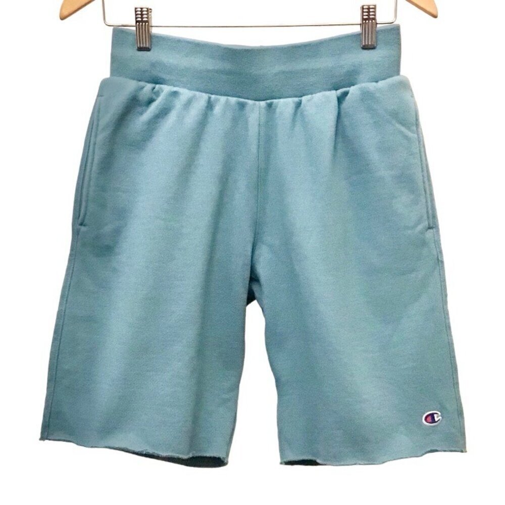 Champion Small Cutoff Sweats Shorts Green Reverse Weave Gusset Crotch Unisex